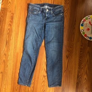 🔥 Sz 0 modern skinny Ann Taylor Loft cropped jeans
